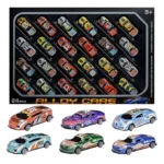 24 pc Mini Cartoon Car Set – রঙিন কার্টুন গাড়ির খেলনা সেট (শিশুদের জন্য)
