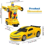 2 In 1 Remote Control Transform Robot Car | Automatic Deformation RC Toy Car - Image 7