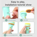 Mini Projector Kids Projection Flashlight Torch Toy with 24 Picture Slides | Educational Story Projector for Kids - Image 9